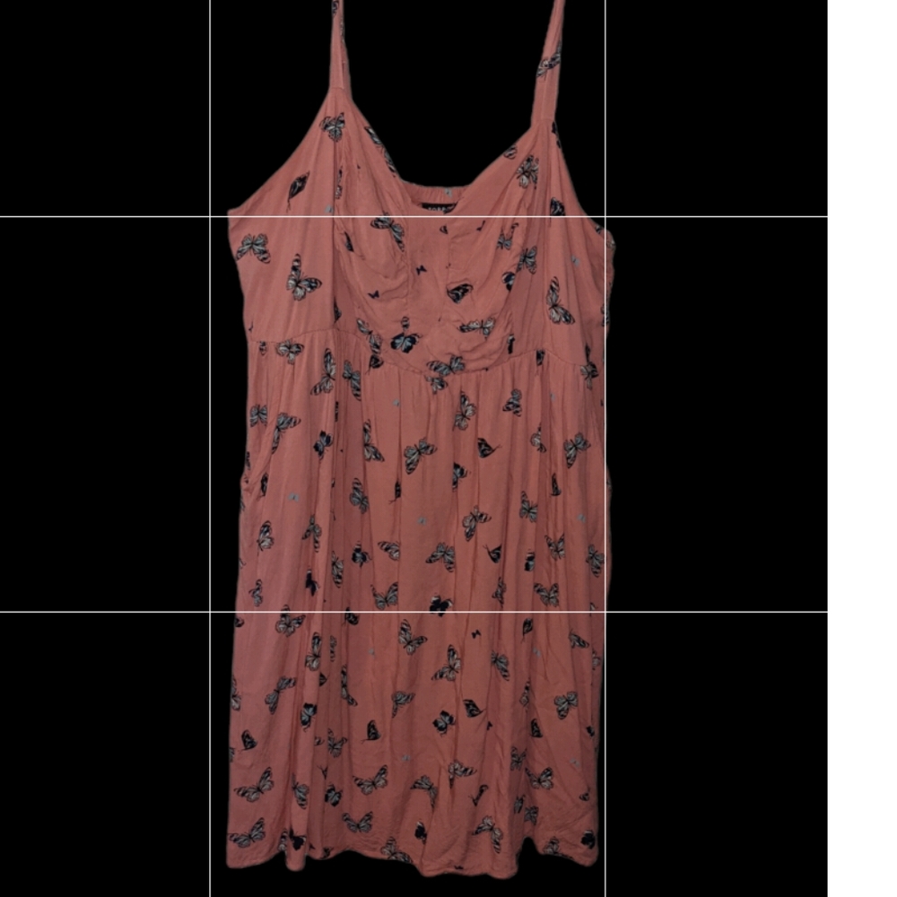 Torrid 2 XXL Coral Butterfly Dress